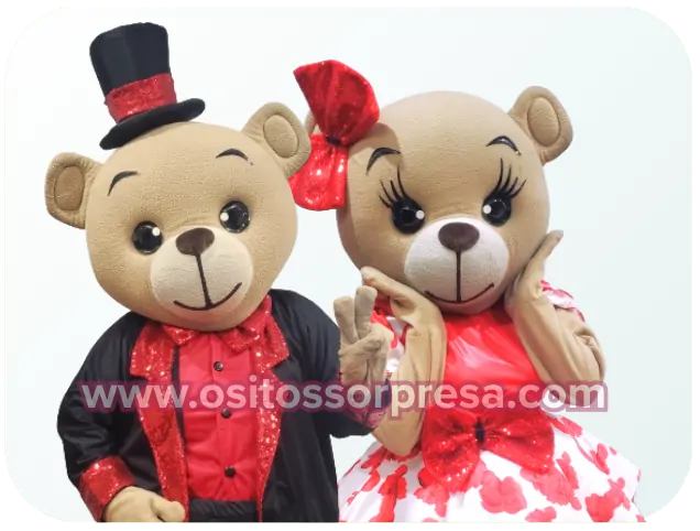 oso elegante rojo